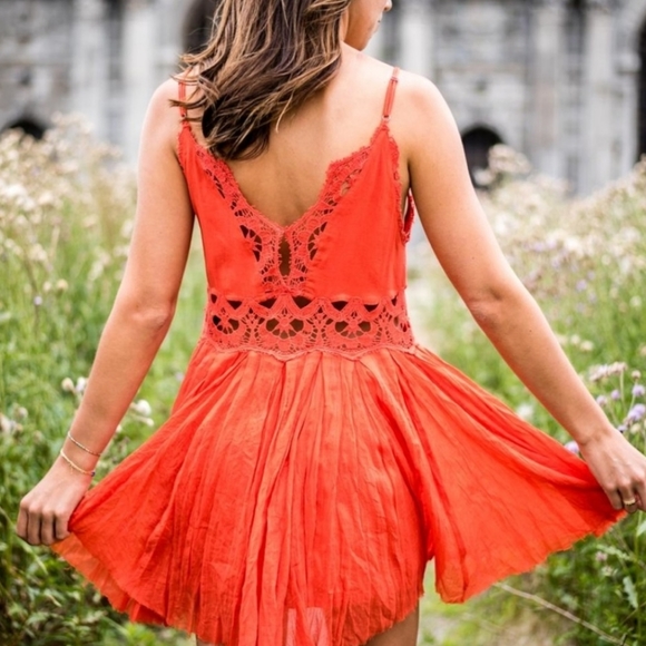 Free people Electktra mini dress in orange - Picture 3 of 13